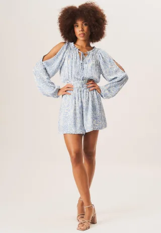 Paisley Spielanzug mit geraffter Taille