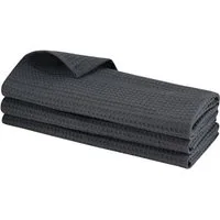 Engelland Geschirrtuch Poliertuch, (Vorteils-Set, 3-tlg., Waffel-Pique), 100 % Baumwolle, integrierte Aufhängeschlaufe, 70 x 50 cm