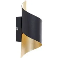 Lindby Wandleuchte Desirio, Metall, Schwarz IP20, 1 x 5 W LED
