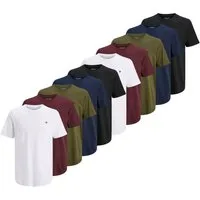 Jack & Jones T-Shirt Herren T-Shirt 10er Pack Baumwolle (Packung, 10er Pack)
