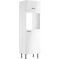 KOCHSTATION Backofen/Kühlumbauschrank KS-Paula 60 cm breit, 211 cm hoch, mit 1 Klappe, 1 Tür