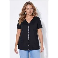 MIAMODA T-Shirt T-Shirt Comfort Fit Satin-Einsatz