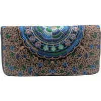 Geldbörse Blumen Mandala aufwendig Bestickter Geldbeutel Eleganz in drei Farben (kein Set)