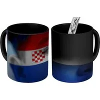 MuchoWow Tasse Flagge von Kroatien, 1-tlg., Keramik, Farbwechsel, Kaffee Tassen, Teetasse, Zaubertasse, Geschenk