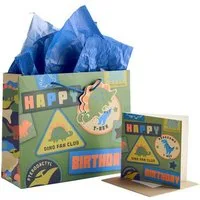 Next Geschenkpapier Mittelgroße Geschenktasche und Karte, Dinosaurier, (1St)
