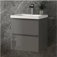 duschspa Waschtisch Waschbecken mit Unterschrank Badmöbel Set Badschrank Waschplatz, Hochglanz, 50-120cm