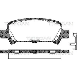 Triscan Bremsbel?ge hinten Subaru Brz Forester Impreza Legacy Outback Wrx