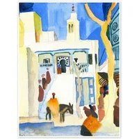 Posterlounge Wandbild Blick auf eine Moschee, August Macke, erhältlich als Poster, Leinwandbild, Wandsticker oder Acrylglasbild