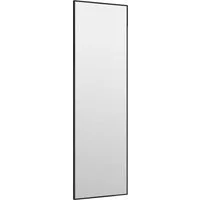 vidaXL Spiegel 30 x 100 cm Türspiegel Schwarz 30x100 cm Glas und Aluminium Wandspiege
