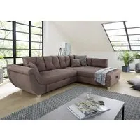 Jockenhöfer Gruppe Ecksofa Maranello L-Form, B: 330 cm, mit Bettfunktion, Bettkasten & Zierkissen