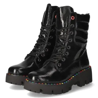 Rieker Schnürstiefeletten - Gr. 36 - Schwarz - Synthetik