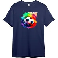 PAULGOS T-Shirt Kinder T-Shirt, Bunter Fußball 1