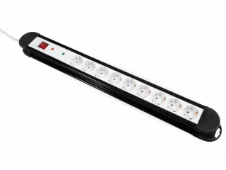 MCPOWER Steckdosenleiste KL-09, 9-fach, 1,4 m Zuleitung, ÜS, Schalter