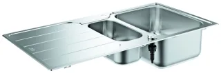 GROHE Edelstahlspüle K500 31572_1 mit 1,5 Becken Abtropffläche 1000x500mm, 31572SD1 31572SD1
