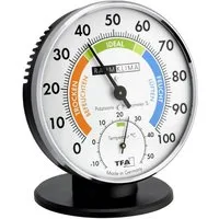 TFA Dostmann Raumthermometer TFA 45.2033 Analoges Thermo-Hygrometer mit Metallring