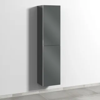 Sanipa 3way Hochschrank mit 2 Türen, Anthrazit-Glanz BS09579