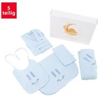 celodoro Babybademantel Baby Bade Geschenk Set 5-teilig, Baumwolle