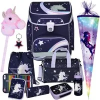 Scooli Schulranzen 1.Klasse Mädchen EasyFit in unterschiedlichen Sets (10-tlg)
