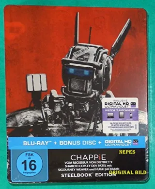 Chappie (2015) - Limited Edition Steelbook (Blu-ray + Bonus Blu-ray + UV Copy) Blu-ray