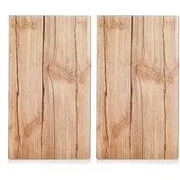 Zeller Present Schneide- und Abdeckplatte Wood, (Set, 2 tlg), Elastikfüßen