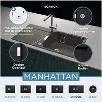 Schock Granitspüle Manhattan D-100L, rechteckig, 100/51 cm