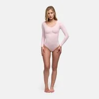 cfab (creamy fabrics) Shaping-Body Bodysuit Sculpting Shapewear Longsleeve mit Slip-Baby Pink-XL (1-tlg)