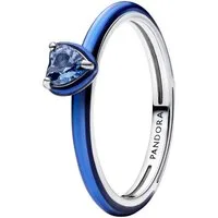 Pandora Solitärring DamenSilber Blaues Chakra Herz