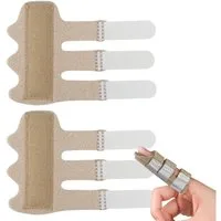 COOL-i ® Fingerbandage Verstellbare Fingerschiene mit Aluminiumstreifen,2 Stück, Fingerstütze zur Ruhigstellung, atmungsaktiv, Universalgröße