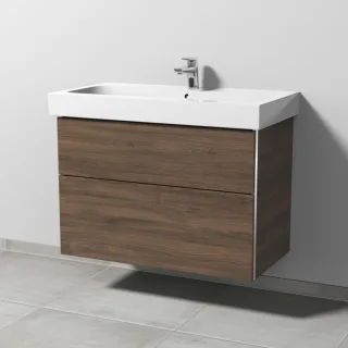 Sanipa 3way Waschtischunterbau zu Geberit iCon Waschtisch mit 2 Auszügen, Eiche-Arizona BR65280