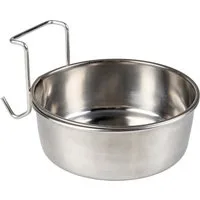 DUVO+ Futternapf Futternapf für Vögel mit Haken Inox silber