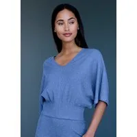 Copenhagen Studios Fledermausshirt aus hochwertiger, feiner Rippe, Loungewear