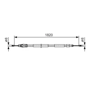 Bosch Handbremsseil hinten links Citroen Berlingo Peugeot Partner