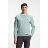 BOSS GREEN Strickpullover KN Momentum-X CN Rundhalsausschnitt, Regular Fit, kontrast HD-Logo