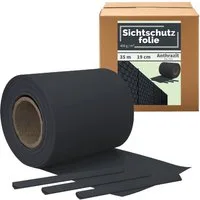 Kingpower Sichtschutzstreifen Sichtschutz PVC Sichtschutzstreifen Doppelstabmattenzaun Anthrazit 35m