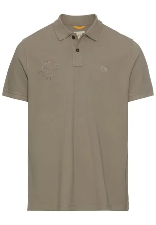 camel active - Kurzarm Poloshirt aus Baumwolle khaki - Gr. - 3XL