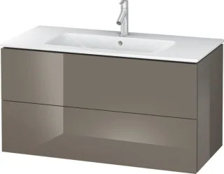 Duravit L-Cube Waschtischunterbau wandhängend Flanell Grau Hochglanz 1020x481x550 mm - LC624208989 LC624208989