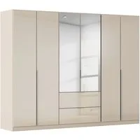 OTTO home Drehtürenschrank Kleiderschrank Kleiderschränke Schrank Garderobe AGORDO mit Glasfront (in zwei Griff-Farben, Breiten 91-360 cm) mit Außenschubkästen, in 7 Breiten und 2 Höhen MADE IN GERMANY