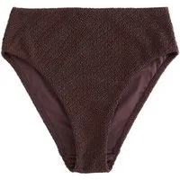 Next Highwaist-Bikini-Hose Hochbund-Bikinislip in Knitteroptik, hohes Bein (1-St)