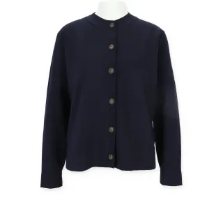 Halsüberkopf Accessoires - Strickjacke Rundhals marine - Gr. - XS