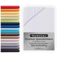 Hometex Premium Textiles Spannbettlaken Premium Boxspringbett Spannbetttuch ideal für Wasserbett und Matratzen, Jersey, Gummizug: Rundumgummizug, Spannbettlaken Premium Qualität 190 g/m², Gekämmte Baumwolle