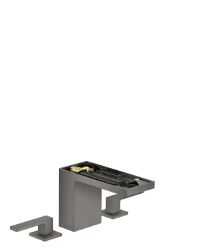 Hansgrohe 3-Loch Waschtischarmatur 110 Axor MyEdition ohne Platte, brushed black chrome, 47072340 47072340
