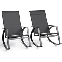 GarveeMore Schaukelstuhl Schaukelstuhl Oversized Schaukelsessel Metallrahmen Relaxsessel