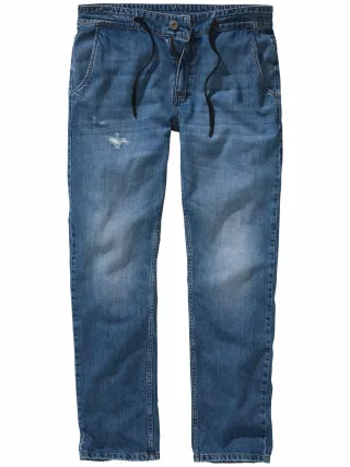 Mey & Edlich Herren Inselgefühl-Jeans Blau 89 % Baumwolle (bio), 11 % Leinen