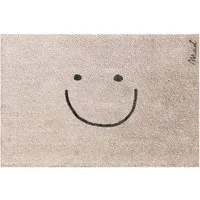 Mad about Mats Fußmatte Türvorleger Indoor mit Print Smiley rutschfest & waschbar beige