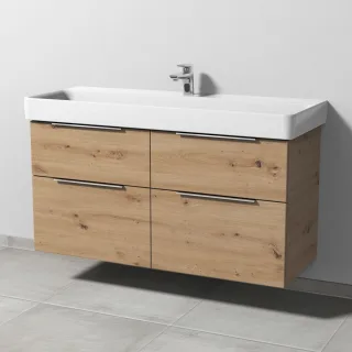 Sanipa 3way Waschtischunterbau zu Laufen Pro S Waschtisch mit 4 Auszügen, Eiche Natural-Touch UM78685