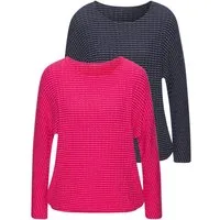 Vivance by Lascana Langarmshirt aus sommerlicher Strickqualität (Set) mit Gummizug im Bund