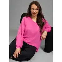 Laura Scott CURVE Shirtbluse Große Größen mit sportivem Rippenbündchen