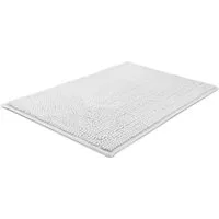 Beautissu Badematte Badematte BeauMare WR, 70x120cm rutschfest Chenille Weiß, Höhe 10 mm, Polyester, Badematte rutschfest 70x120 cm Chenille Badezimmerteppich