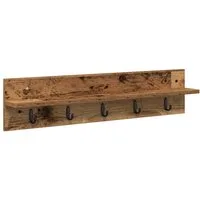 vidaXL Regal Wandmontierter nachttisch Wandhalterung Altholz Holzwerkstoff, 1-tlg.