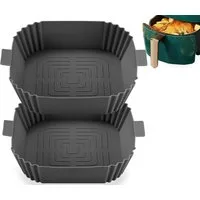 Agger Silikonform Airfryer Silikonform 2er Set – Wiederverwendbare Einlage, (2-tlg), für Heißluftfritteuse, Antihaft, Hitzebeständig